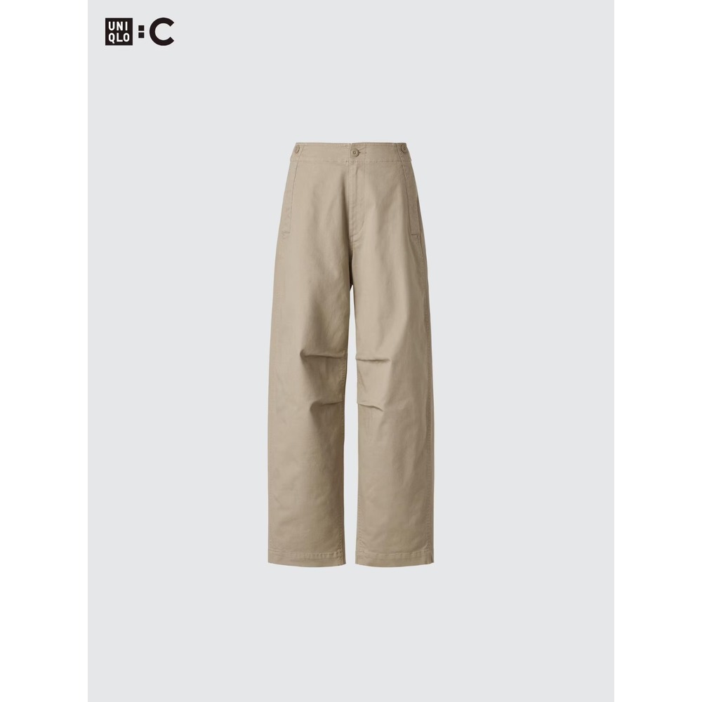 UNIQLO C-Cotton Wide Pants-Clare Waight Keller-S/S 2024 Khaki 33-Size 4
